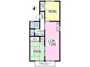 セジュール壱番館A棟【201号室】の間取り