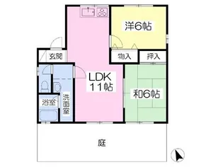 ネオポリス江上A棟【101号室】の間取り