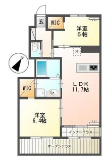 ラフィーネA【1階】の間取り