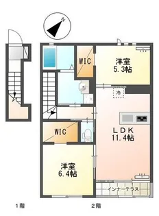 ラフィーネA【2階】の間取り