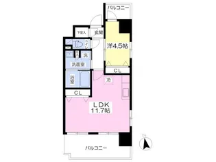 ルーチェ久留米駅前【10階】の間取り