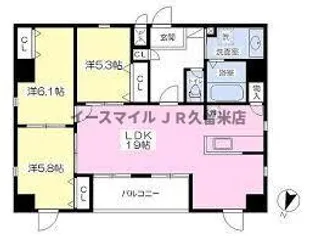 J-PLACE東町【10階】の間取り