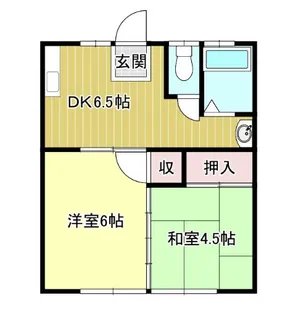 ファミリーハイツ津福【1階】の間取り