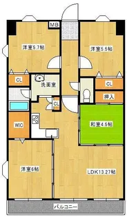 エバーライフ久留米南【3階】の間取り