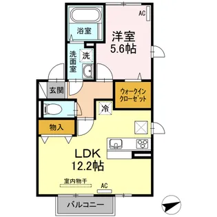 レクサリー(D-room梅満町)【107号号室】の間取り