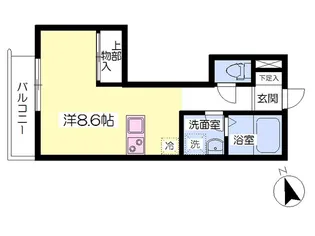 ベルリネッタ【102号室】の間取り