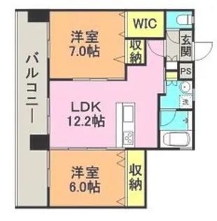 エトランゼ東櫛原15【6階】の間取り