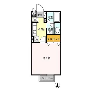 プレシャスコート【203号室号室】の間取り