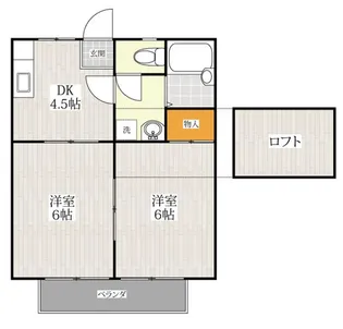 Old country(オールドカントリー)【1階】の間取り