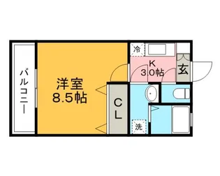 リブレアエムアールI【201号号室】の間取り