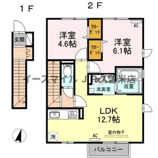 リーベスネスト【201号号室】の間取り