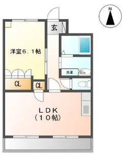 ネオレジデンス広川【2階】の間取り