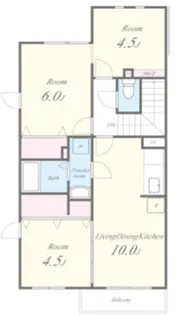 リベルテⅡ【205号室】の間取り