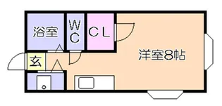 アヴェニール御井【1階】の間取り