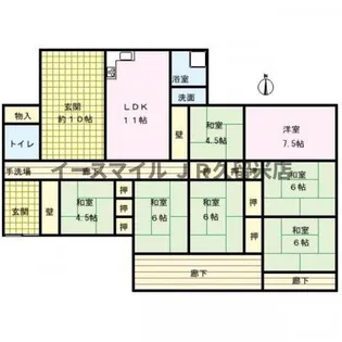 福岡県久留米市津福今町【一戸建】の間取り