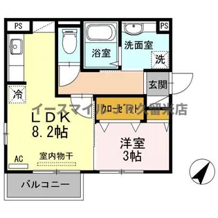 セジュール合川南A棟【201号号室】の間取り