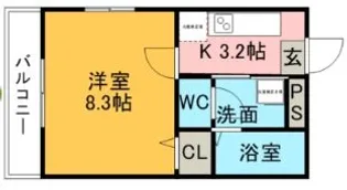 LAPIN JUN【202号号室】の間取り