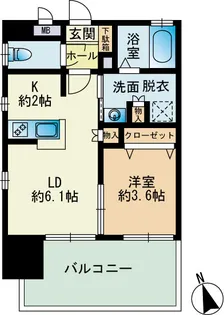 サニークレスト東比恵【3階】の間取り