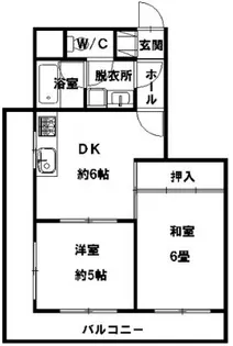ダイアパレス天神東【6階】の間取り