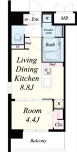 レトワール清水【1階】の間取り