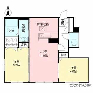 シャーメゾン善導寺【1階】の間取り