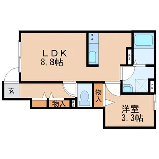 バローニA棟【1階】の間取り