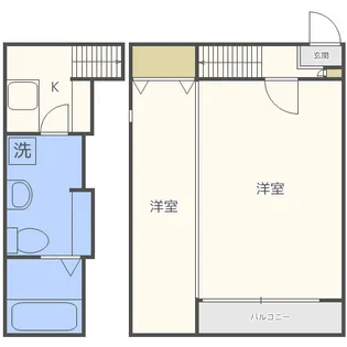 ハピネス美野島Ⅱ【2階】の間取り