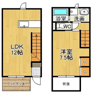 レガロ上津B棟【6号室】の間取り