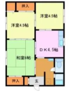 福岡県久留米市北野町今山【一戸建】の間取り