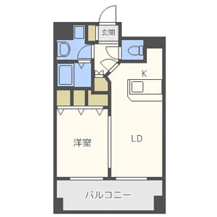 モンルポ博多駅東【6階】の間取り