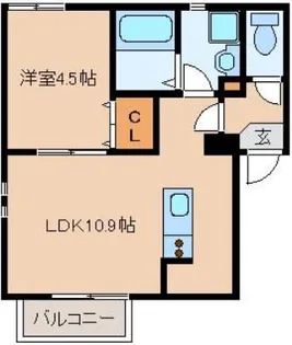リテラ博多イーストI【2階】の間取り
