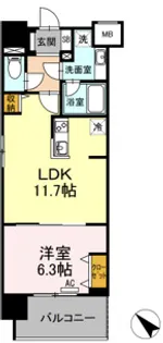 ウィスタリア レジデンス 博多【301●号室】の間取り