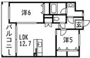 モンレーヴ比恵【2階】の間取り