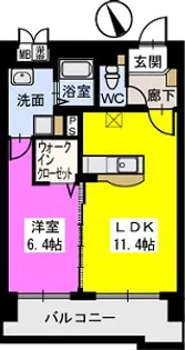 ベスタ櫛原【6階】の間取り