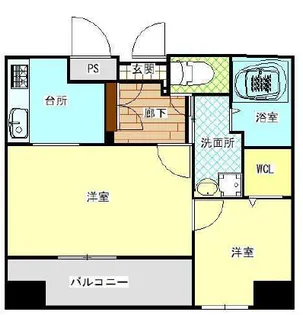 1DKの間取り画像