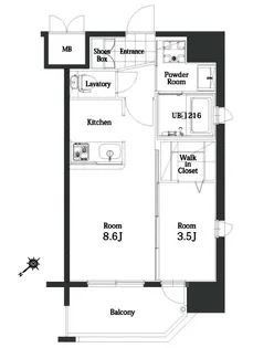 エンクレスト天神MODE【10階】の間取り