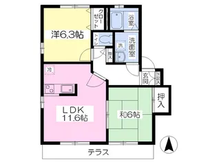 WAKABA21【101号室】の間取り