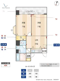 エステート・モア博多駅前【7階】の間取り