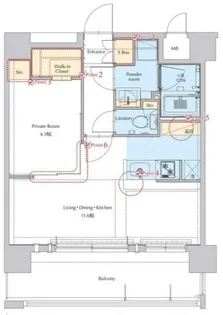 ネストピア博多グランドステージ【2階】の間取り