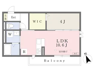 DICE(ダイス)【202号室】の間取り