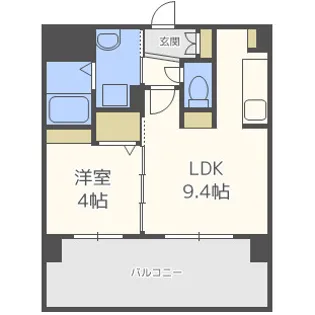 三島マンション博多駅東【6階】の間取り