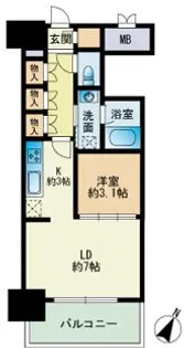 RJRプレシア博多楽水園【4階】の間取り