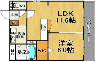アーバン博多駅南【4階】の間取り