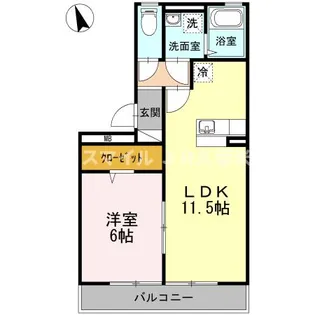 リーベ B棟【3階】の間取り