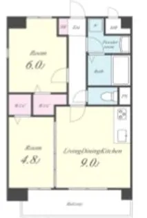 福岡県久留米市松ケ枝町【マンション】の間取り