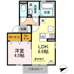 アザール【1階】の間取り