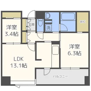 エンクレスト博多PREMIER(プレミア)【1106●号室】の間取り