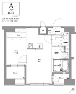 エンクレスト博多駅南CELES【8階】の間取り