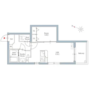 ロワイヤル M 福岡空港ステーション【4階】の間取り