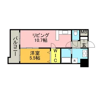 ヴィクトリア博多【10階】の間取り